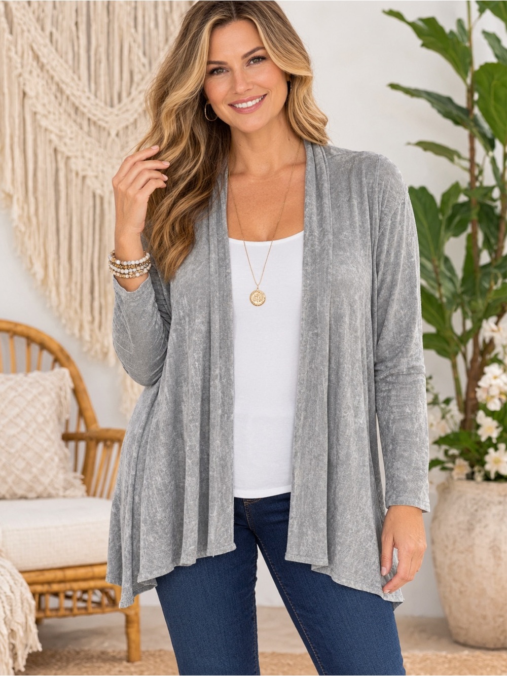 NWT Chico's Travlers Acetate Jacket in Carbon Gray Size Extra Large
